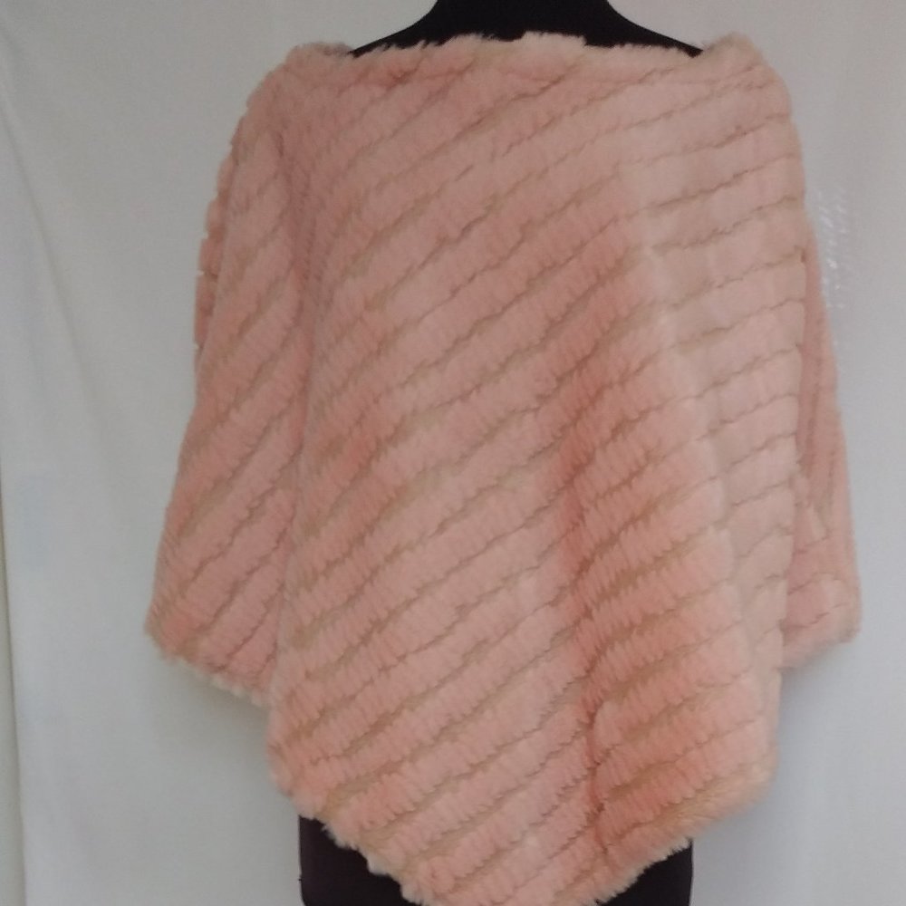 Sherpa Poncho Pink Color One Size Fits All